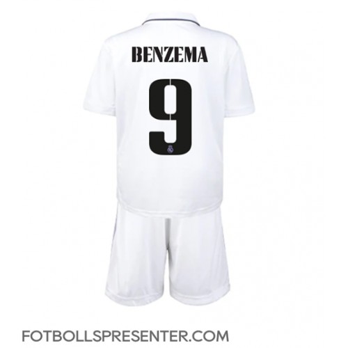Real Madrid Karim Benzema #9 Hemmatröja Barn 2022-23 Kortärmad (+ korta byxor)